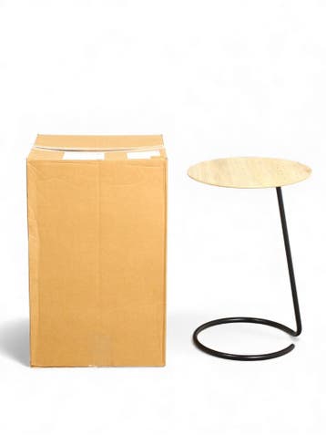 Orangebox Lapwing-H tafel, eiken, Ø48cm, Overige plaatsen, Ophalen of Verzenden, Gebruikt, Tafel