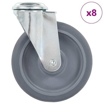 vidaXL 8 st Zwenkwielen met boutgaten 125 mm, Verzenden