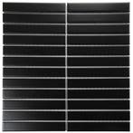 Mozaiek Tegel Sevilla 29,6x30 cm Finger Mat Zwart (Prijs per, Ophalen of Verzenden, Nieuw