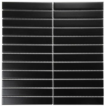 Mozaiek Tegel Sevilla 29,6x30 cm Finger Mat Zwart (Prijs per, Ophalen of Verzenden, Nieuw