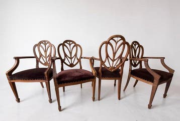 Artisan House - Stoel (4) - Teak - Art Nouveau