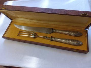 Bestekset (2) - .950 zilver - Minervas hoofd, Antiek en Kunst