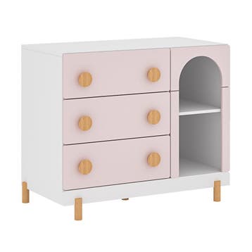 Kindercommode Vaarentaa met 3 lades 2 open vakken 79x41x66 c, Verzenden, Nieuw