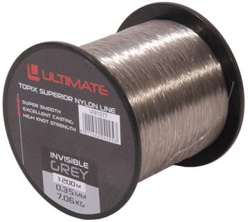 Ultimate Topix nylon invisible grey 1200m 0,35mm 7,06kg, Watersport en Boten, Hengelsport | Algemeen, Verzenden, Nieuw, Overige typen