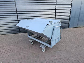 Kiepbak kantelbak spanenbak heftruck 1200 liter verzinkt, Voorzetapparatuur