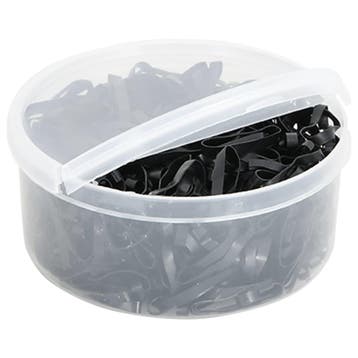 vidaXL Haarelastiekjes paard 500 st silicone zwart, Verzenden, Nieuw