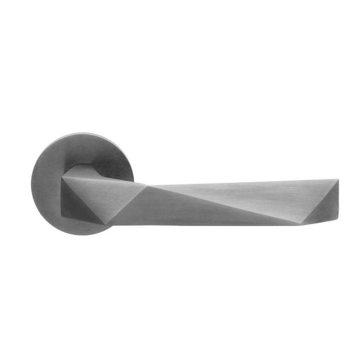 Deurkruk Luxury op rond rozet - PVD gun metal, Doe-het-zelf en Verbouw, Hang- en Sluitwerk, Nieuw, Verzenden