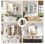 Badkamerkast met Spiegel – Aluminium Wandkast met Opbergrek, Verzenden, Nieuw