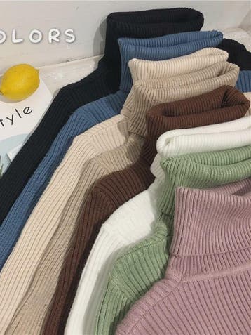 Dames Gebreide Turtleneck Trui - Slim Fit Koreaans Stijl | H, Verzenden, Nieuw