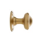 Vaste ronde deurknop 80mm in messing getrommeld - voor bi..., Ophalen of Verzenden, Nieuw, Koper of Messing, Overige typen