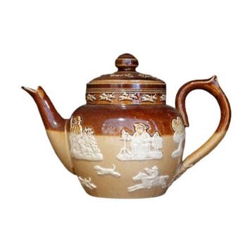 Antiek theepotje – Doulton Lambeth – Stoneware, Antiek en Kunst, Ophalen of Verzenden