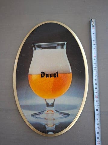 DUVEL - pilsener - Mooi ovaal reclamebord - Rob Otten -