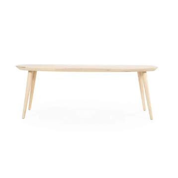 Eettafel Elijah - 260cm - Naturel - 96214 - eettafel, Huis en Inrichting, Tafels | Eettafels, Nieuw, Overige vormen, Overige materialen
