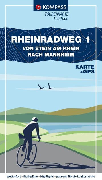 Kompass Fahrrad-Tourenkarte Rheinradweg 1 1:50.000 |, Ophalen of Verzenden, Nieuw