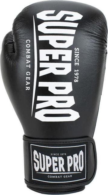 Super Pro Combat Gear Champ (kick)bokshandschoenen Zwart/Wit, Ophalen of Verzenden, Gebruikt
