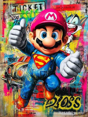 IPR Graph - Mario Bros Superman – Super Mario, héroe pop, Nieuw