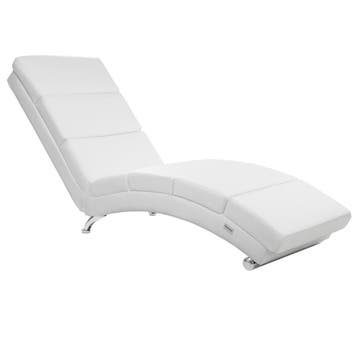 Lounger Londen Wit Kunstleer (Ligbed - Lounge), Verzenden, Nieuw
