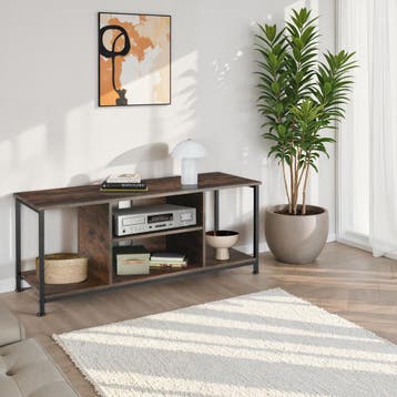 TV-meubel met 4 open vakken en verstelbare plank, Verzenden, Nieuw