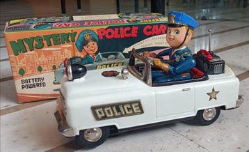 Yonezawa - Speelgoedauto Mystery Police Car - 1960-1970 -, Antiek en Kunst, Antiek | Speelgoed
