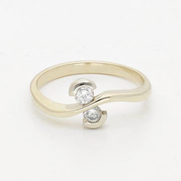 Ring - 14 karaat Geel goud Diamant (Natuurlijk), Nieuw