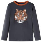 vidaXL Kindershirt met lange mouwen 116 antracietkleurig, Verzenden, Nieuw