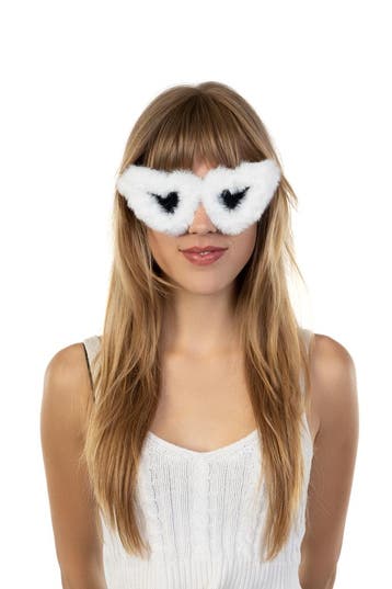 KIMU® Hartjes Bont Zonnebril Wit Montuur Kunststof Zwarte Gl, Ophalen of Verzenden, Nieuw, Feestartikel, Carnaval