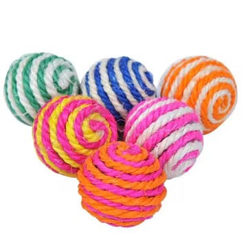 4-Delige Sisal Speelballen Interactief Kattenspeelgoed, Verzenden, Nieuw