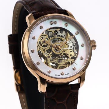 Catena - Skeleton Diamond Automatic Swiss Watch - CAD025-2BU, Sieraden, Tassen en Uiterlijk, Nieuw