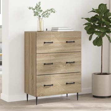 vidaXL Ladenkast Sonoma Eiken 66 x 34,5 x 89,5 cm Bewerkt, Verzenden, Nieuw