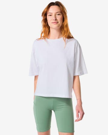 HEMA Dames T-shirt boxy fit wit, Verzenden, Nieuw