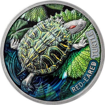 Niue. 2 Dollars 2024 Red-eared Turtle - Lifelong Journey 2