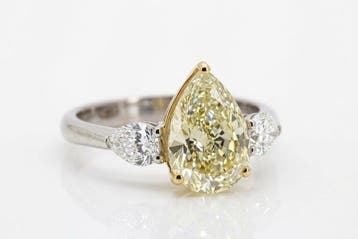 Zonder minimumprijs - Ring - 18 karaat Witgoud - 3.61ct. tw., Sieraden, Tassen en Uiterlijk, Nieuw