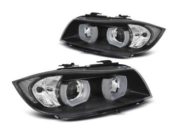 U-LED 3D koplamp units Black geschikt voor BMW E90 E91, Verzenden, Nieuw, BMW