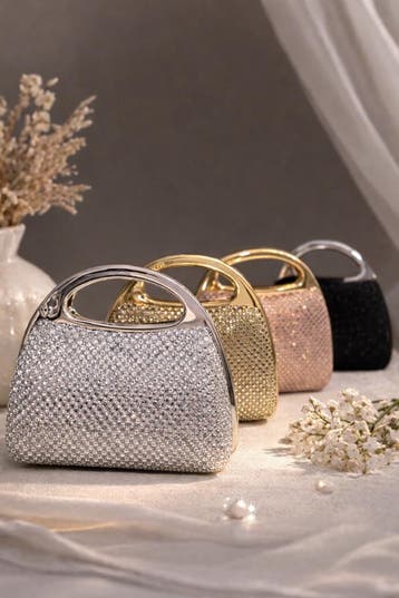 Elegante Kristal Handtas, Sieraden, Tassen en Uiterlijk, Tassen | Damestassen, Ophalen of Verzenden, Nieuw, Avondtasje