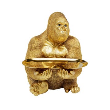 *WOONWINKEL* Gouden Gorilla Met Dienblad, Verzenden, Nieuw