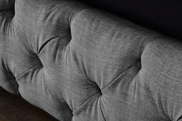 Design bedstee PARIS 180x200cm grijs linnen Chesterfield, Ophalen of Verzenden, Nieuw