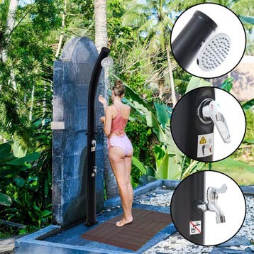 Zonnedouche Kebomi met 18 L watertank zwart casa.pro, Verzenden, Nieuw