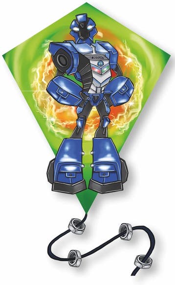 Vlieger - Diamant Robot (85 x 75cm) | Knoopkites -, Sport en Fitness, Vliegeren, Verzenden, Nieuw