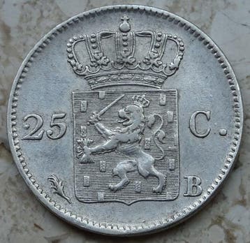 Nederland. Willem I. 25 Cent 1826B (Zonder minimumprijs)