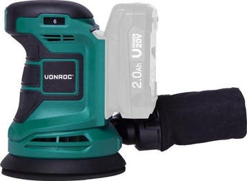 2dekans | VONROC Excentrische schuurmachine – VPower 20V -, Ophalen of Verzenden, Zo goed als nieuw