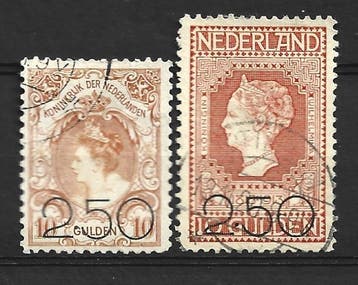Nederland 1920 - Opruimingsuitgifte - NVPH 104-05, Gestempeld