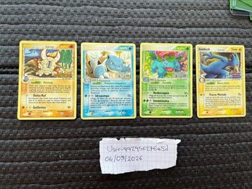 Pokémon - 4 Card - Pinsir, Blastoise, Venusaur, Golduck Foil, Nieuw