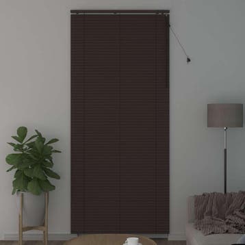 vidaXL Jaloezie Donkerbruin 110 x 250 cm 35 mm Massief, Verzenden, Nieuw, Bruin