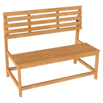 TRUUSK 2-zits Tuinbank Hout - Weerbestendig en UV-bestendig, Verzenden, Nieuw
