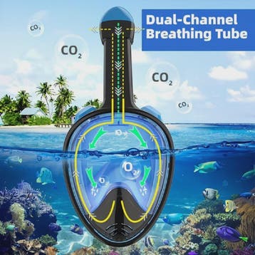 Full Face Snorkelmasker met Afneembare Camera Mount - Anti-c, Verzenden, Nieuw
