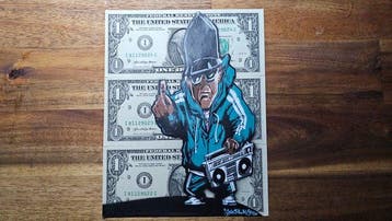 Jinks Kunst - BBOY DKA - 3 Real US $1 Banknotes - New