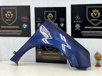 Renault Scenic 2 scherm rechts voor bj.2003 tot 2009 blauw, Gebruikt, Voor, Renault, Spatbord