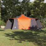 vidaXL Tipi Tent met dak Grijs en Oranje 492 x 492 x 275 cm, Verzenden, Nieuw, Tot en met 2