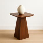 Salontafel Mangohout Salontafel Mick Vierkant Bruin 40x40 cm, Verzenden, Vierkant, Nieuw, Industriële meubels