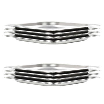 vidaXL Gastronormbakken 8 st GN 1/2 20 mm roestvrij staal, Verzenden, Nieuw
